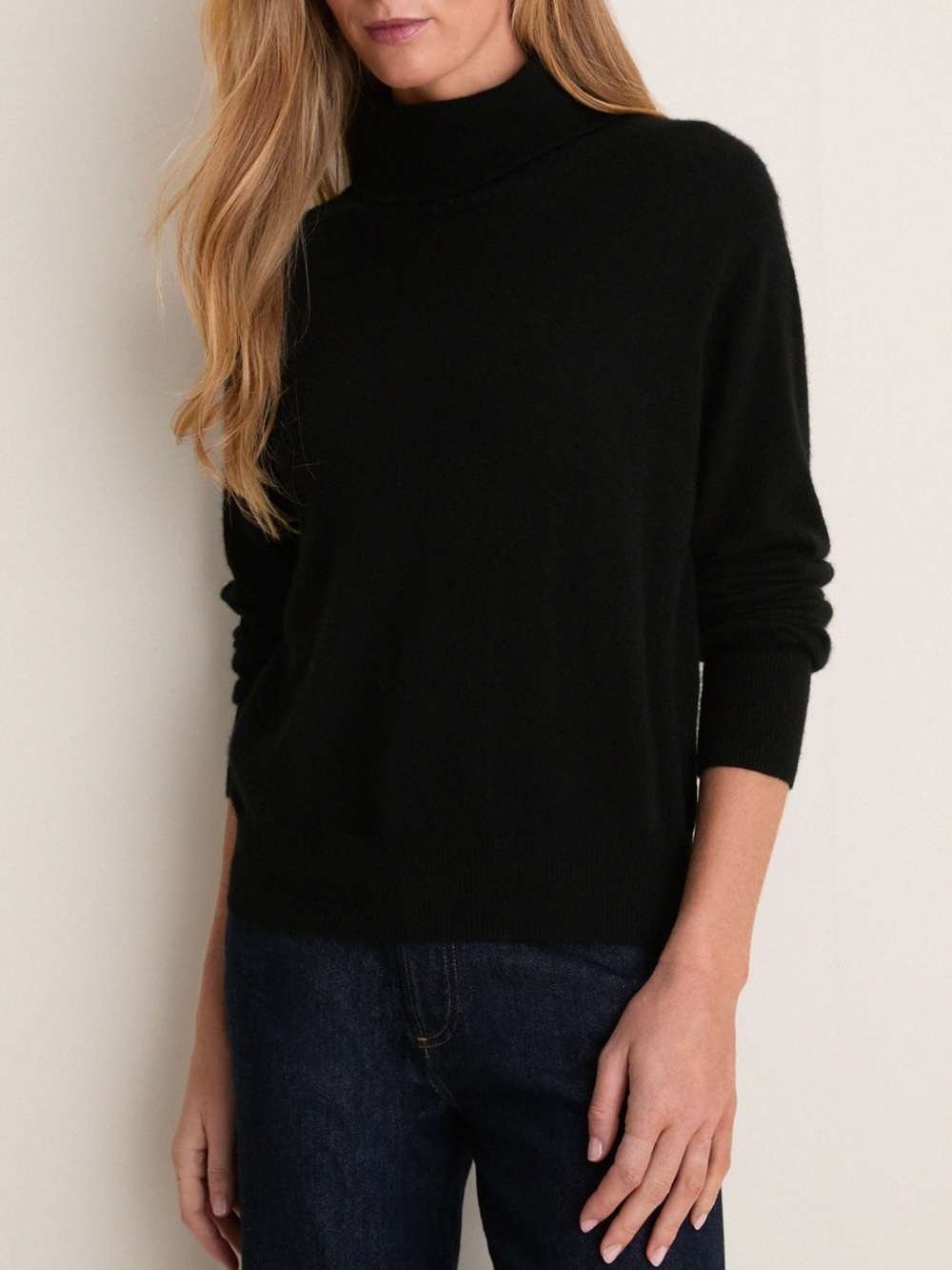 TNUCK Black Cashmere Evelyn Turtleneck Size XL NWT